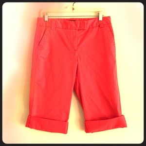 Coral J. Crew Bermuda-length Shorts